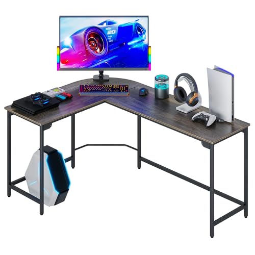Modern L Shaped Gaming Desk 66'' Corner Computer Desk for Home Office Gaming Table Study Writing Workstation for Small Space, Easy to Assemble