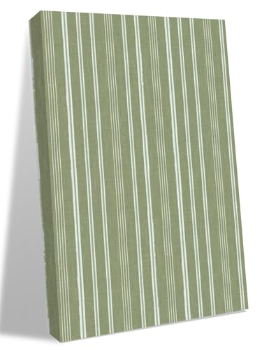 NuYeBiofx Modern Minimalist Stripe Canvas Wall Art Prints,48"x32" Framed Picture Artwork Abstract Geometric Line on Sage Green Printed Canvas Oil Painting for Living Room Bedroom Office,Ready to Hang