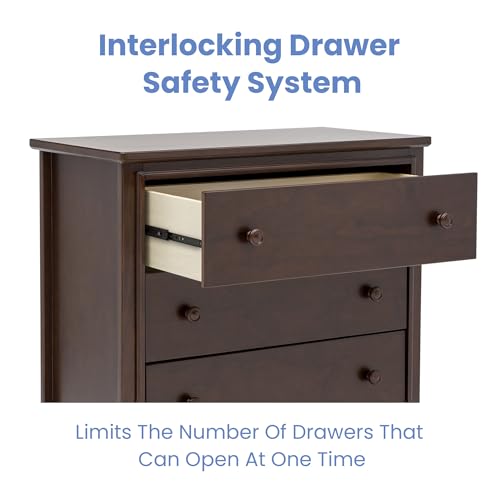 Perry 3 Drawer Dresser with Changing Top and Interlocking Drawers, view 6