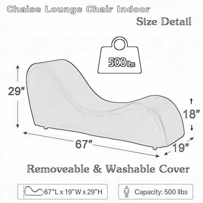Red Chaise Lounge Chair, view 3
