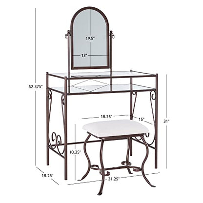 Clarisse Metal Vanity Set (58950MTL-01-KD-U)