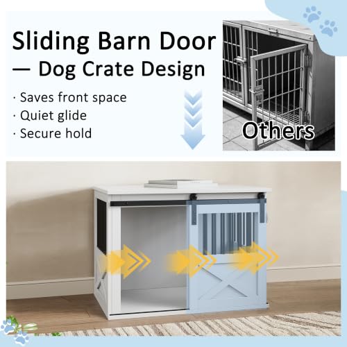 36" Wooden Dog Crate Furniture,Big Kennel Pet Cage End Table for Indoor, view 6