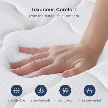 Full Size Mattress 10 Inch, Firm Hybrid Mattress, CertiPUR-US, view 4