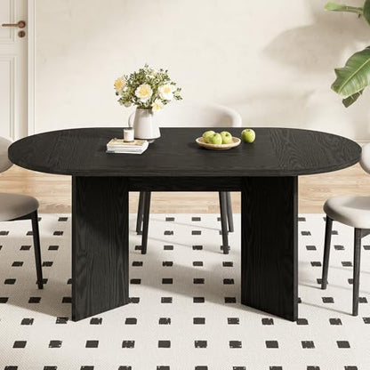 63" Rustic Oval Dining Table for 4-6, view 6