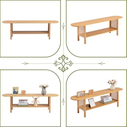 Bamboo TV Stand with Storage for TVs up to 65", view 7