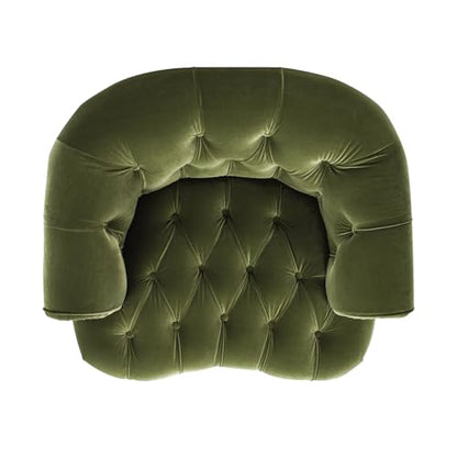 Jennifer Taylor Home La Rosa Victorian Tufted Upholstered Accent Chair Olive Green Performance Velvet