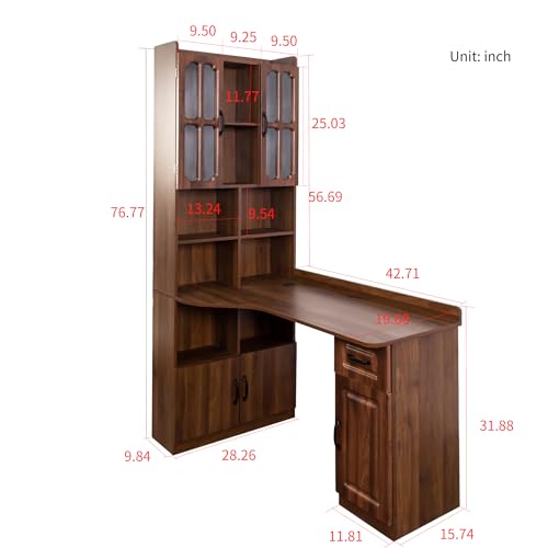 Jmyab L-Shaped Corner Computer Desk for Home Office, view 4