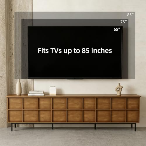 86" Modern Solid Wood Media Console, 6-Drawer Storage Sideboard, view 6