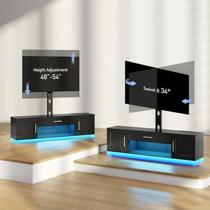 59" Modern TV Stand with Mount and Power Outlet, view 5