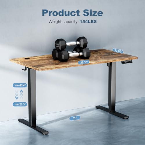 63 Inch Electric Standing Desk, Memory Adjustable Home Office Desk, view 4