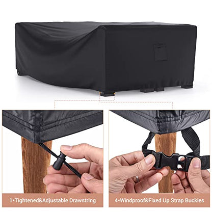Heavy Duty Patio Furniture Covers Waterproof, Patio Furniture Outdoor Sectional Sofa Couch Set, Patio Table and Chair Set Cover 89.7" L×62.2" W×28.3" H