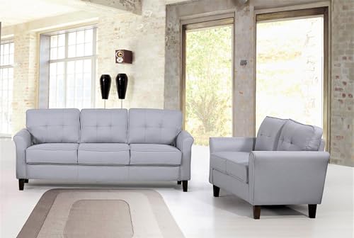 68" Tufted Modern Sofa, Chaise Lounge with Stable Structure, view 3