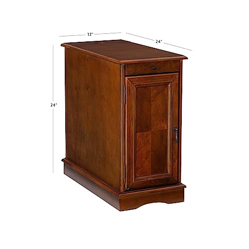 Powell Furniture Butler Hazelnut Accent Table with USB Charging Station