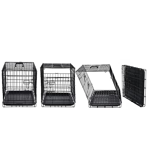 Dog Crates for Small Size Dogs Indoor Double Door Dog Kennels & Houses, view 7