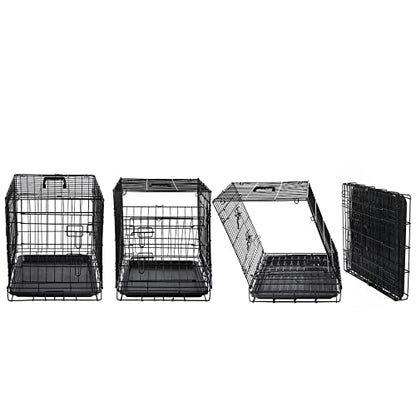 Dog Crates for Small Size Dogs Indoor Double Door Dog Kennels & Houses, view 7