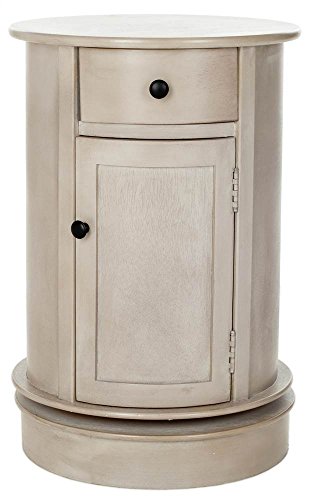 SAFAVIEH Furniture - Tabitha 1-Drawer Accent Table - Vintage Grey - Solid Wood - Farmhouse Storage Design - Ideal for Living Room, Entryway, 17.7"W x 17.7"D x 26"H - Fully Assembled (AMH5712A)