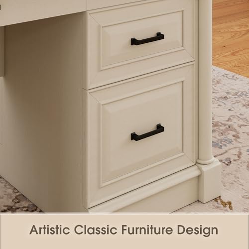 61.85″ Executive Desk with Roman Column Design, view 6