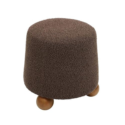 Tov Furniture Jaine Upholstered Stool (Chocolate Brown)