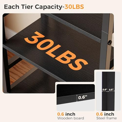 5-Tier Bookshelf, Modern Tall Bookcase Book Shelf Storage Organizer, view 7