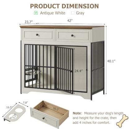 42" Modern Dog Crate Furniture, view 4