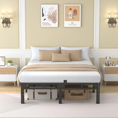 Metal Platform Bed Frame with Dual-Layer Base, view 3