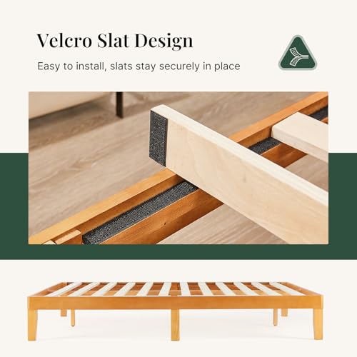 Queen Size Bed Frames, 12 Inch Height Wood Platform Bed Frame, view 6