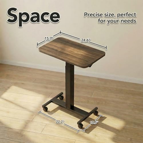 Small Rolling Laptop Standing Desk, view 4