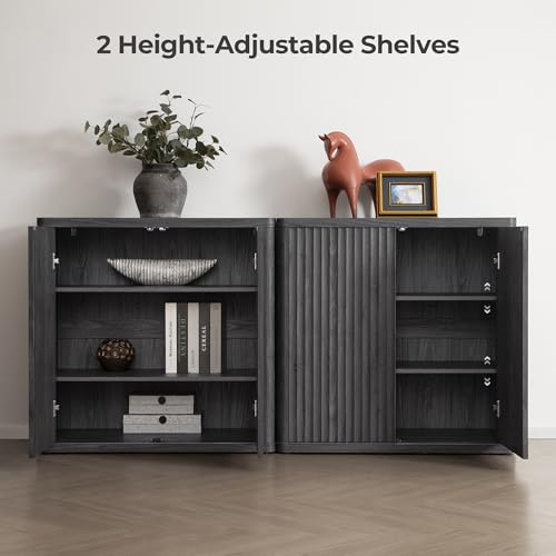 Buffet Cabinet with Storage 34.6" Sideboard Accent Modern Credenza with Doors, view 6