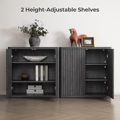 Buffet Cabinet with Storage 34.6" Sideboard Accent Modern Credenza with Doors, view 6