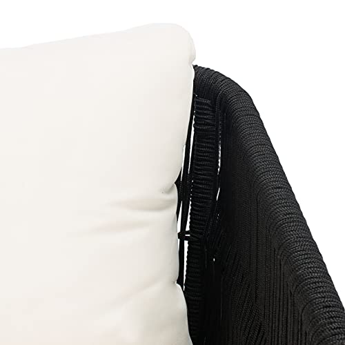Kerson Wicker Cushions Black/Beige Outdoor Set, view 6