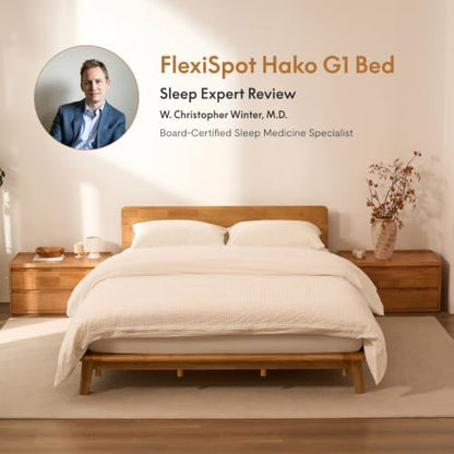 Solid Wood Platform Bed with Tool-Free Assembly, view 6