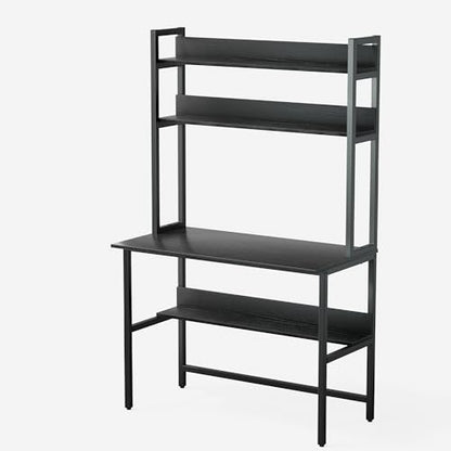 40 Inch Desk with Hutch, Computer Desk with Shelves, view 8