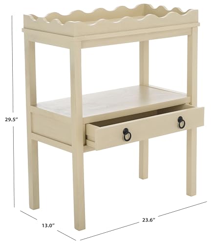 SAFAVIEH Home Collection Darlyn Sand 1-Drawer Rectangle Accent Table