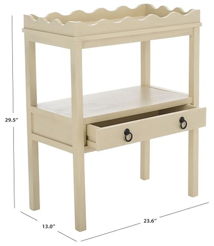 SAFAVIEH Home Collection Darlyn Sand 1-Drawer Rectangle Accent Table