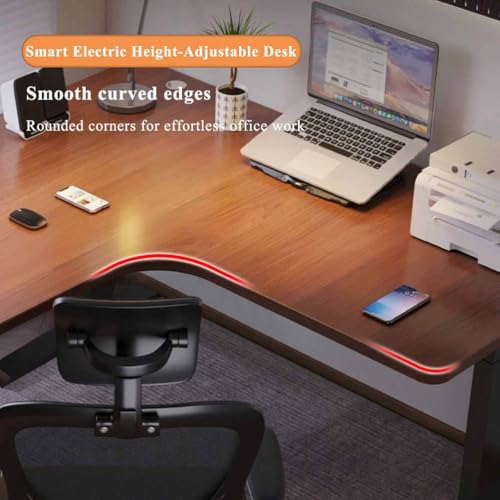 Lshaped Standing Deskheight Adjustable Corner Desk for Home Officesit Stand, view 7