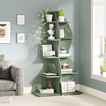 Corner Shelf, Modern 5-Tier Wall Corner Bookshelf, view 6