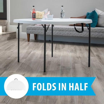 Light Commercial Fold-in-Half Round Table, 4-Foot