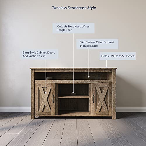 48" Corin TV Stand & Media Entertainment Center - Classic Wood, view 5