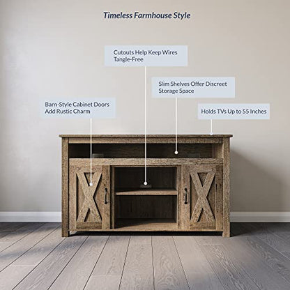 48" Corin TV Stand & Media Entertainment Center - Classic Wood, view 5
