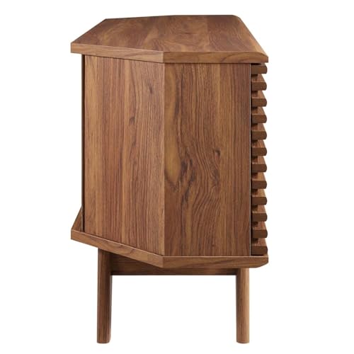 Render Mid-Century Modern Low Profile Corner Media TV Stand in Wal, 15 x 46 x 23, view 7
