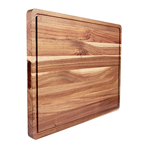 Extra Large Acacia Wood Cutting Boards for Kitchen, 24 x 18 Inch, view 2
