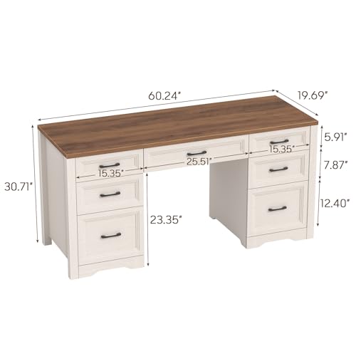 Farmhouse Executive Desk, view 3