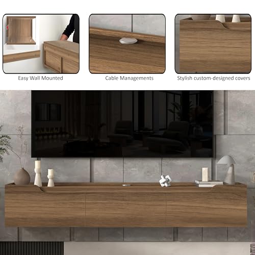 Atelier Mobili Floating TV Stand for Up to 80 Inch TVs – Wall Mounted, view 8