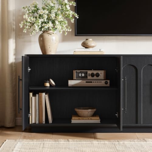 94.5" Extra Long Arched TV Stand for TVs Up to 100 Inch (Black), view 7