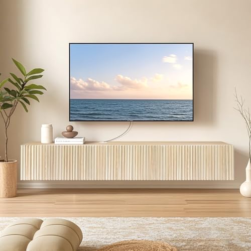 Floating TV Stand, Modern Wall Mount Entertainment Center TV Shelf, view 2