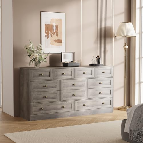 12 Drawer Wood Dresser for Bedroom, Farmhouse Chest of Drawers, view 3