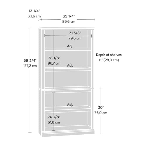 5 Tier Book Shelf Wooden Bookcase Multipurpose Bookshelf for Home Office, view 4