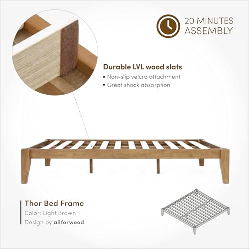 Thor Premium Solid Wood Bed Frame Queen, view 4