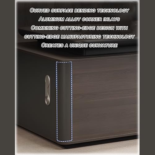 L-Shaped Executive Office Desk with Side Cabinet, Lockable Drawer, view 5