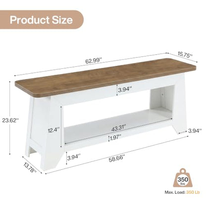 Farmhouse TV Stand, 63-Inch TV Stand for 55/65/70 Inch TVs, view 3
